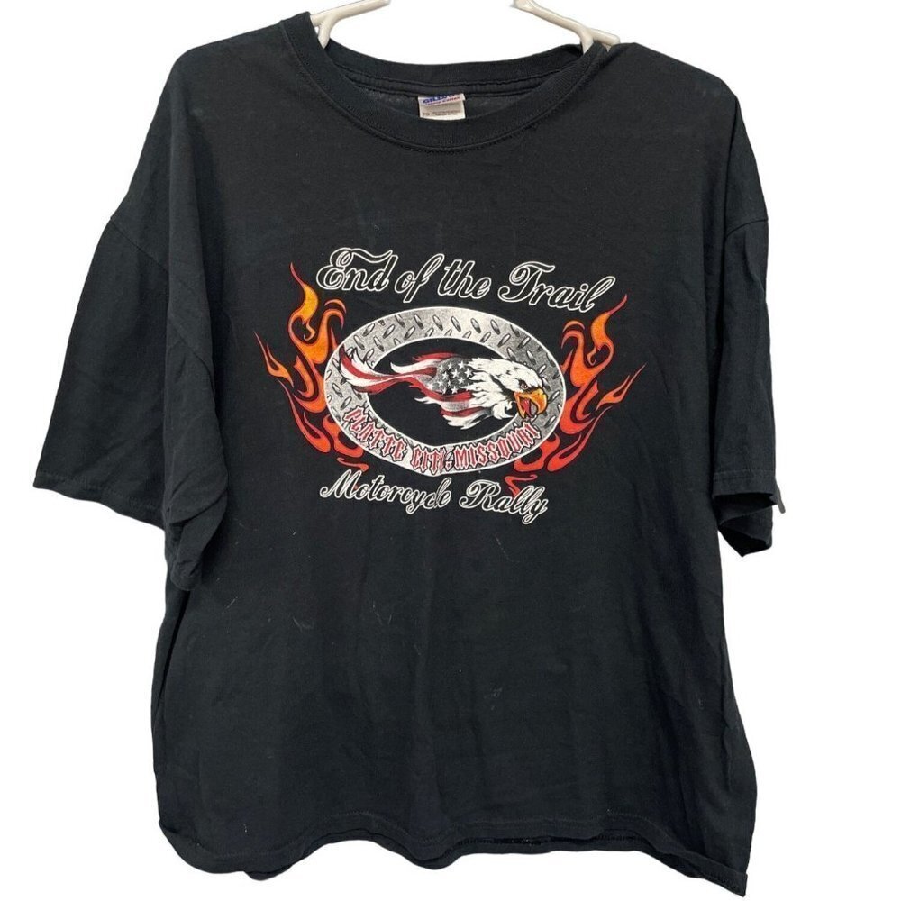 Harley Davidson End of theβ Trail Platte City MO Black T Shirt XL Eagle Hog